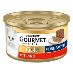 Zum Sonderpreis! 2 x Gourmet Gold  - Feine Pastete: Rind (2 x 12 x 85 g)