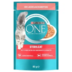 PURINA ONE SterilCat - Lachs und Karotten (52 x 85 g)