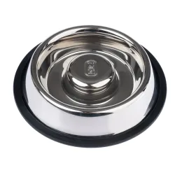TIAKI Slow-Feeding-Napf Silvered - 570 ml, Ø 24,5 cm