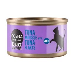Sparpaket Cosma DUO Layer 24 x 70 g - Thunfischmousse mit Thunfischstückchen