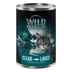 Wild Freedom Adult 6 x 400 g - getreidefreie Rezeptur - Clear Lakes - Forelle & Huhn