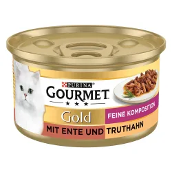 Sparpaket Gourmet Gold Feine Komposition 24 x 85 g - Rind & Huhn