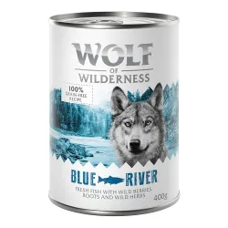 Sparpaket Wolf of Wilderness Adult 24 x 400 g - Blue River - Fisch