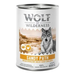 Wolf of Wilderness Senior 6 x 400 g - Mit viel frischem Geflügel - Sandy Path - Geflügel mit Huhn