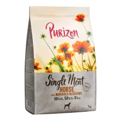 Purizon Single Meat Adult Pferd mit Süsskartoffel und Ringelblumenblüten - 1 kg