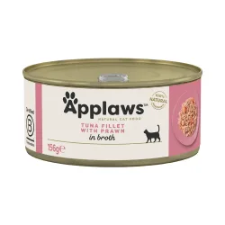 Applaws in Brühe 6 x 156 g - Thunfischfilet & Garnele