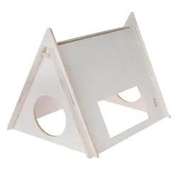 TIAKI Camping-Zelt aus Holz für Kleintiere - L 60 x B 47 x H 45 cm