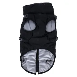 TIAKI Hundemantel Harness Arkon, schwarz - ca. 50 cm Rückenlänge