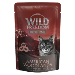 Wild Freedom Triple Taste Pouches 8 x 85 g - American Woodlands - Huhn mit Rind & Truthahn