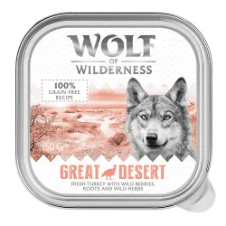 Wolf of Wilderness Adult - Single Protein 6 x 150 g Schale  - Great Desert - Pute