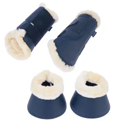 Nomad Tales Set Dressurgamaschen & Hufglocken, marineblau - 2 Dressurgamaschen, Grösse XL