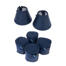 Nomad Tales Pferdebandagen aus Fleece, marineblau - Full (4er Set)
