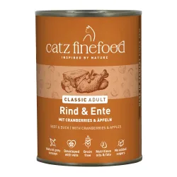 Sparpaket catz finefood 12 x 400 g - Rind & Ente
