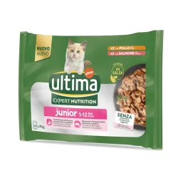 Ultima Cat Expert Nutrition Junior Huhn & Lachs - 4 x 70 g