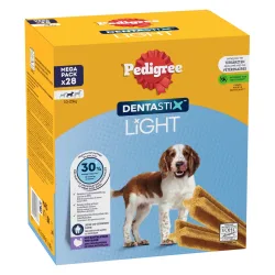Pedigree Dentastix Light: Zahnpflege Snack für mittelgrosse Hunde (10 - 25 kg) - 2 x 28 Stück