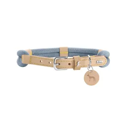 HUNTER Halsband Malia, taubenblau/natur - Grösse 50/S-M: 35 - 44 cm Halsumfang