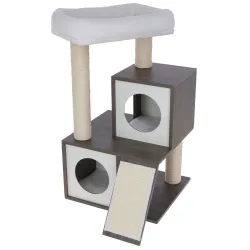 Kerbl Pet Kratzbaum Flair, weiss/grau - H 86 x L 48 x B 44 cm