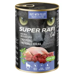 Rafi Cat Super 12 x 400 g - Wild- und Hühnerherzen