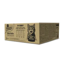 Brekkies Daily Delice Adult Cat 80 x 85 g - Mixpaket in Gelee (4 Sorten)