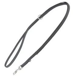 JULIUS-K9® Doppel-Führleine gummiert - 220 cm lang, 20 mm breit, bis max 50 kg