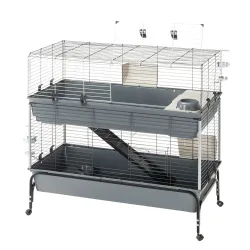 Ferplast Kaninchenkäfig Vital 120 2-stöckig - L 120 x B 60 x H 116 cm