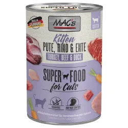 Sparpaket MAC´s Cat 12 x 400 g - Kitten (Kalb & Hühnerherzen)