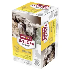 Sparpaket: 12 x 100 g animonda Integra Protect Adult Sensitive Schale - Huhn pur