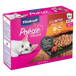 Vitakraft Poésie Delice Adult 6x85g Huhn und Rind, in Gelee