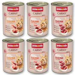 Probierpaket animonda Carny Single Protein Adult Mix - 6 x 400 g