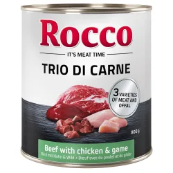 Sparpaket Rocco Classic Trio di Carne 24 x 800 g - Rind, Huhn & Wild