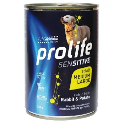 Prolife Grain Free Adult Sensitive Medium/Large Kaninchen - Set: 24 x 400 g
