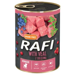 Rafi Junior Pastete, 24 x 400 g - Mit Lamm, Cranberries und Heidelbeeren
