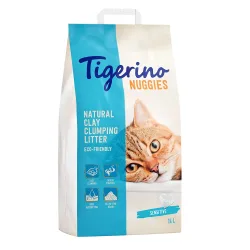 Sparpaket: 2 x 14 l Tigerino Nuggies Katzenstreu - Ultra Katzenstreu - Sensitive (parfümfrei)