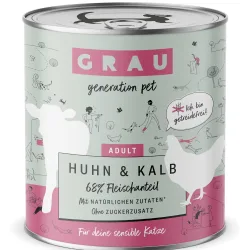 Sparpaket GRAU Adult Getreidefrei 12 x 800 g - Huhn & Kalb