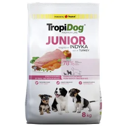 Tropidog Premium Junior Small & Medium Truthahn & Reis - 8 kg