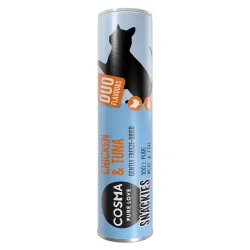 Sparpaket: 5 x Cosma Snackies DUO - 5 x Hühnerbrust & Thunfisch (130 g)