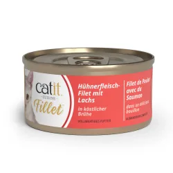 Catit Cuisine Fillet Huhn - Sparpaket: Huhn Fillet mit Lachs (12 x 75 g)