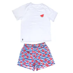 TIAKI Pet & Parent Pyjama im Partnerlook, Melone - Pyjama für Hundeeltern: Grösse L