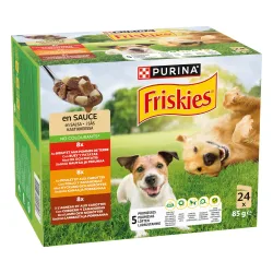 Friskies Hundefutter in Geleé Adult Fleisch 24x85g