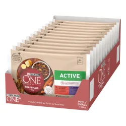 Purina ONE Mini Active Rind & Ente - Sparpaket: 12 x 85 g