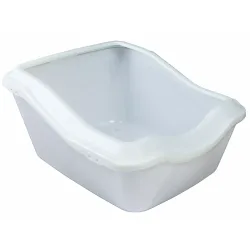 Trixie Cleany Cat Katzentoilette mit Rand - weiss