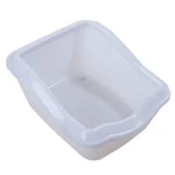 Trixie Cleany Cat Katzentoilette mit Rand - weiss