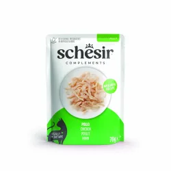 Schesir Complements Filet in Gelee 6 x 70 g in Beuteln - Huhn mit Schinken