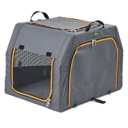 HUNTER Faltbare Hundebox mit Aluminium-Gestell - Grösse S: L 61 x B 46 x H 43 cm