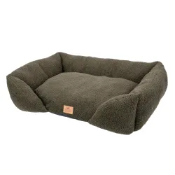 Ferplast Kuschelbett Pamper Bouclé, grün - L 55 x B 45 x H 20 cm