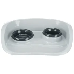Trixie Napf-Set, Kunststoff - 0,25 l, Ø 9 cm und 0,3 l, Ø 11 cm / L 46 x B 11 x H 30