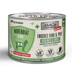 Sparpaket MAC's CAT Vetcare Nierendiät 24 x 200 g - Rind & Pute