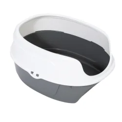 zooplus Basics Schalentoilette für Katzen - grau / weiss