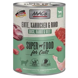 MAC´s Cat 6 x 800 g - Ente, Kaninchen & Rind