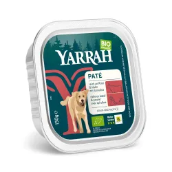 Yarrah Bio Paté 12 x 150 g - Bio-Rind mit Bio-Spirulina